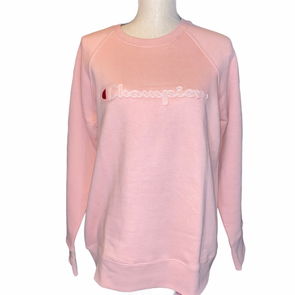 peach champion crewneck